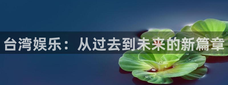 壹号app下载官方网站：台湾娱乐：从过去到未来的新篇章