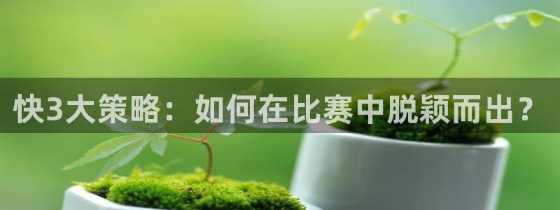 辉达平台电子游戏网页版：快3大策略：如何在比赛中脱颖而出？